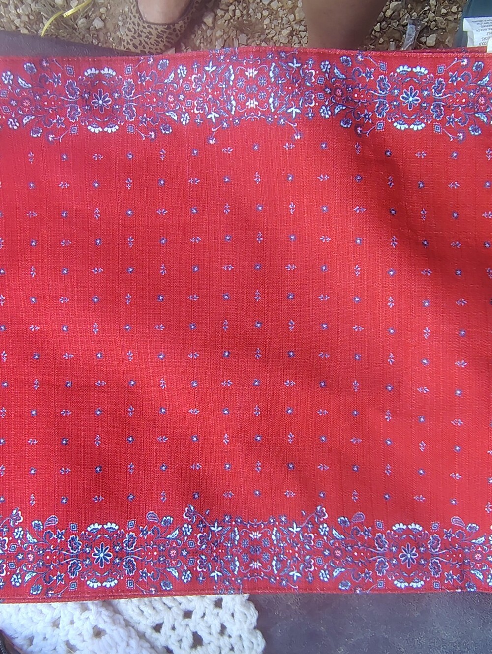 Red Paisley Tie with Silver Tie Bar 4